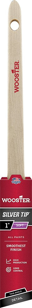 Wooster 1" Silver Tip Soft Thin Angle Sash Paint Brush