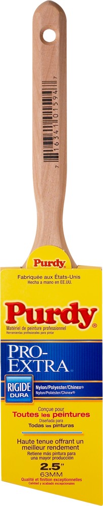 Purdy 144152725 2-1/2" Nylon/Polyester/Chinex Stiff Pro-Extra Glide Angular Paint Brush