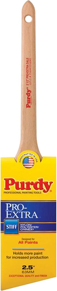 Purdy 144080725 2-1/2" Nylon/Polyester/Chinex Stiff Pro-Extra Dale Angular Paint Brush