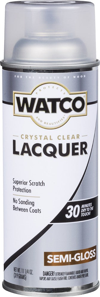 Watco 63181 11.25oz Semi-Gloss Clear Lacquer Wood Finish Spray Paint
