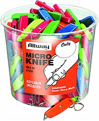 Allway Neon Plastic Micro Knives Bucket Pk 1/50