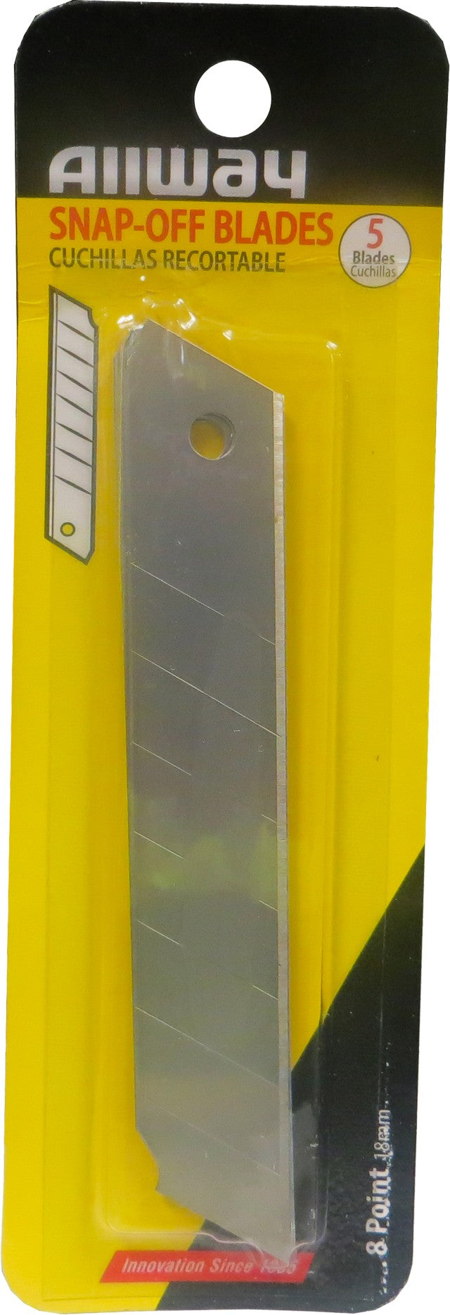 Allway 18mm 7-Point Snap Off Blade (5pk)