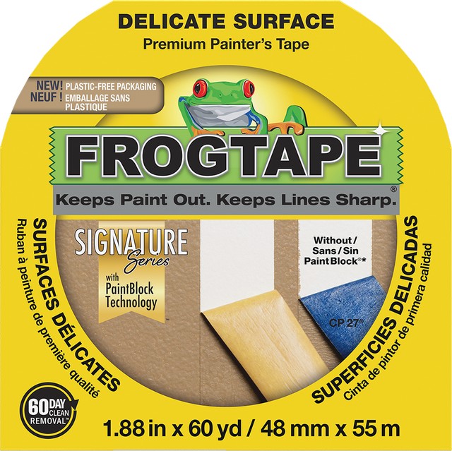 Shurtape 48mm x 55m (1.88" x 60yd) Yellow Frogtape Delicate Surfaces Painter's Tape