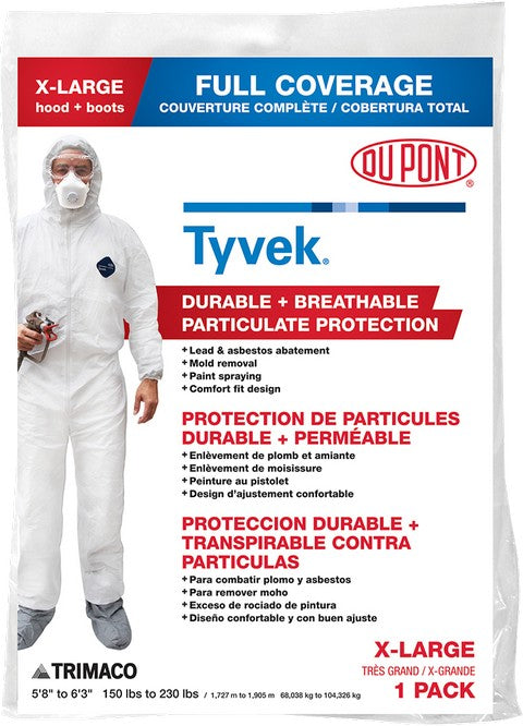 Trimaco Tyvek Coveralls with Hood & Boots XL