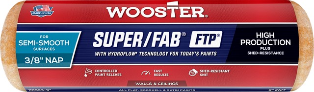 Wooster 9" x 3/8" Nap Super/Fab FTP Roller Cover