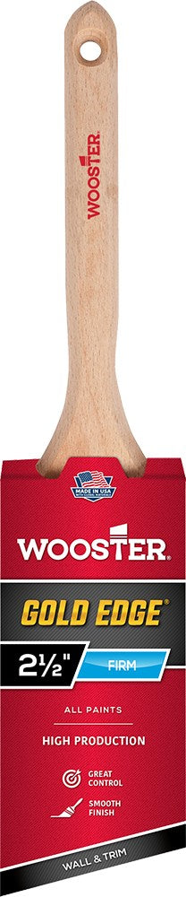 Wooster 2-1/2" Gold Edge Firm Angle Sash Paint Brush