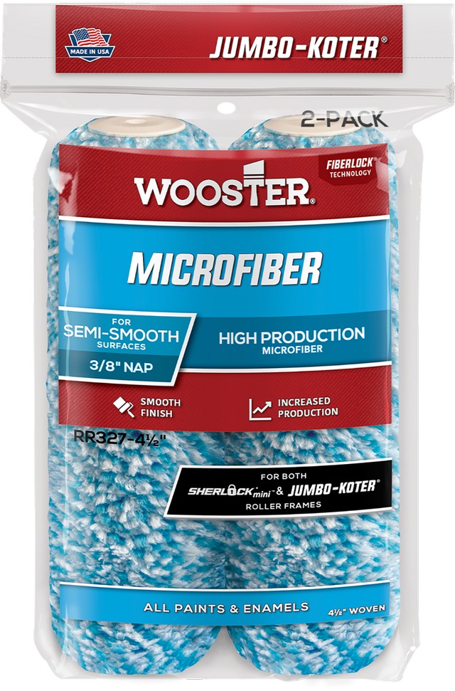 Wooster 4-1/2" x 3/8" Nap Jumbo-Koter Microfiber Mini Roller Cover
