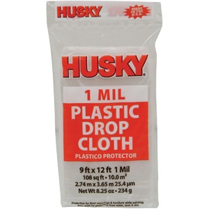 Poly-America 9' x 12' 1mil Drop Cloth (Flat)
