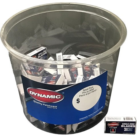 Dynamic .009" Single Edge Razor Blades(5pk)(Bucket included with purchase of 50)