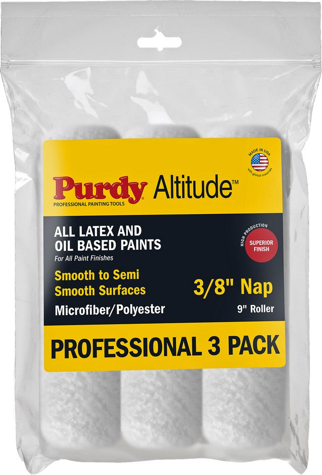 Purdy 9" x 3/8" Nap Altitude Microfiber/Poly Blend Roller Cover (3pk)