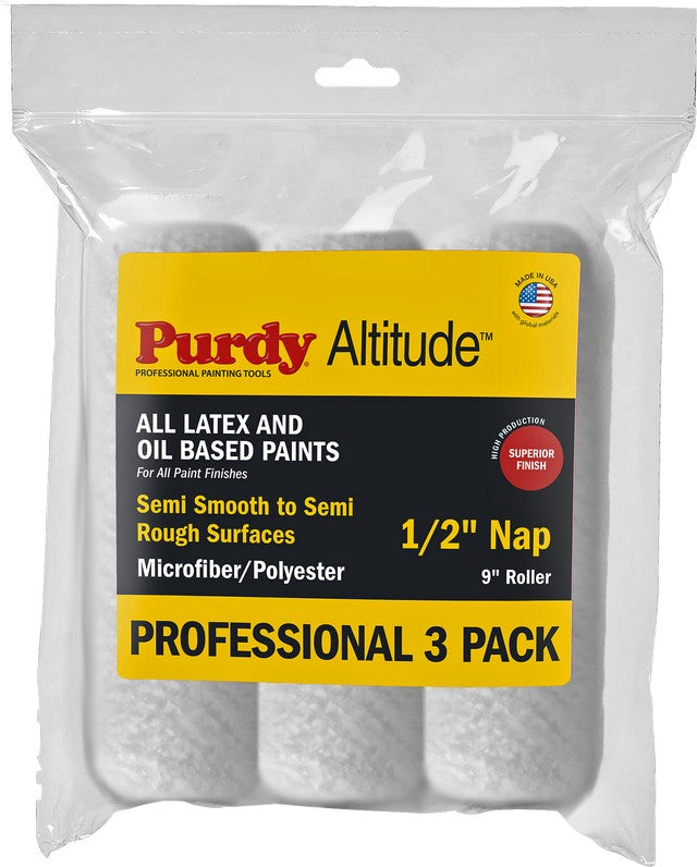 Purdy 9" x 1/2" Nap Altitude Microfiber/Poly Blend Roller Cover (3pk)