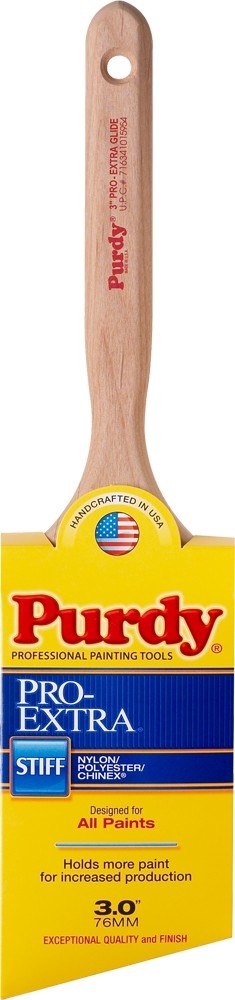 Purdy 144152730 3" Nylon/Polyester/Chinex Stiff Pro-Extra Glide Angular Paint Brush