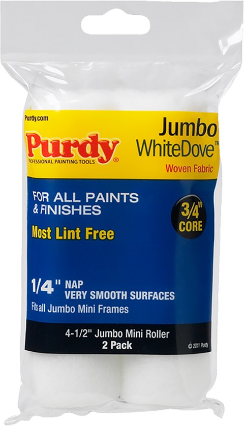 Purdy 4.5" x 1/4" Nap Jumbo White Dove Mini Roller (2pk)